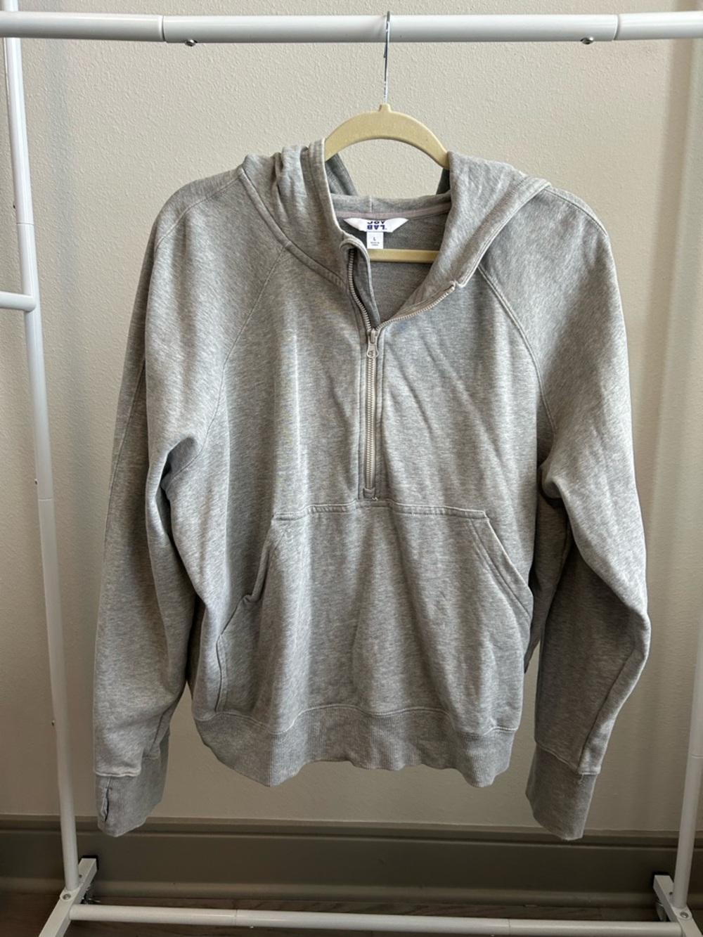 JoyLab Light Gray Quarter-Zip Hoodie